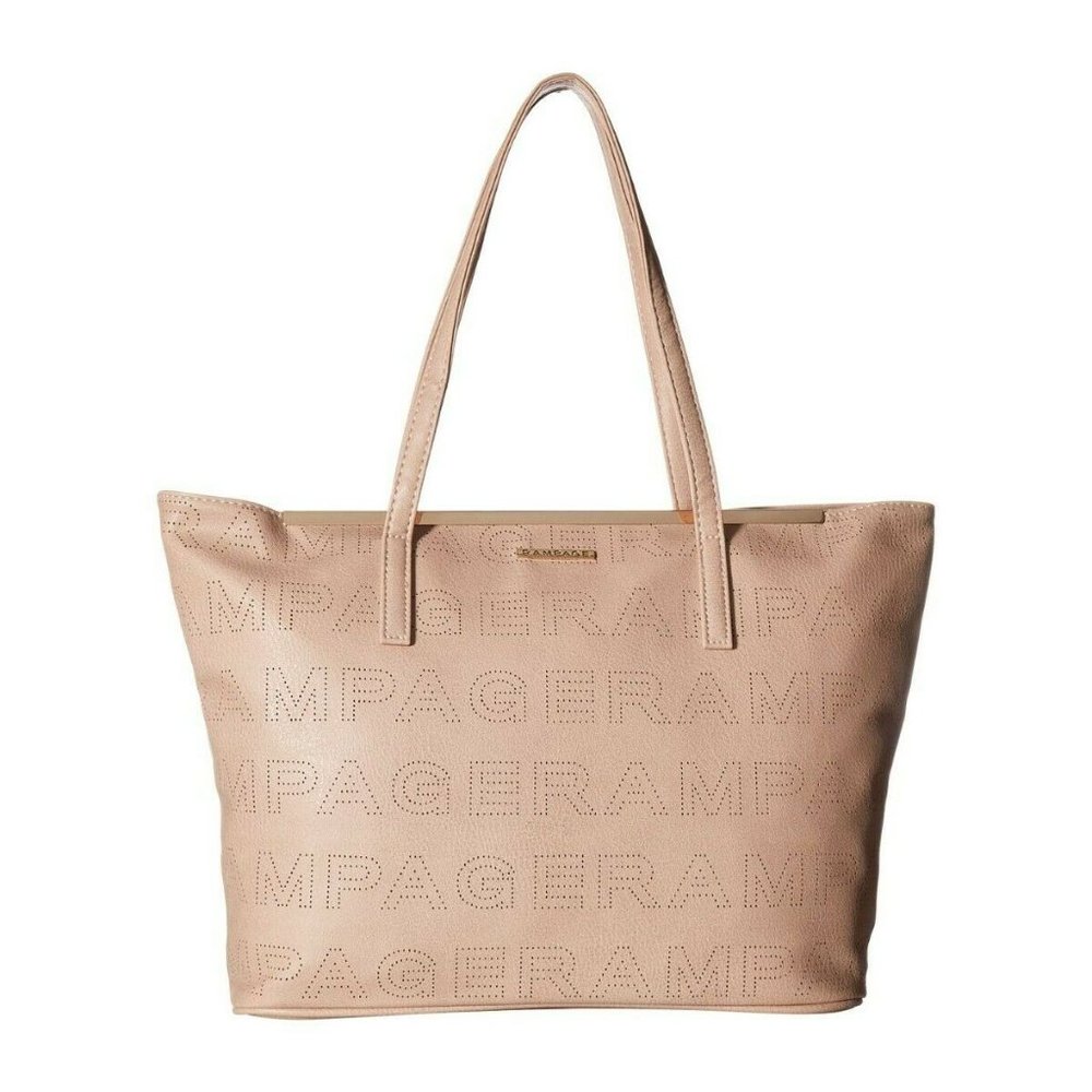 RAMPAGE LOGO TOTE  HANDBAG blush pink